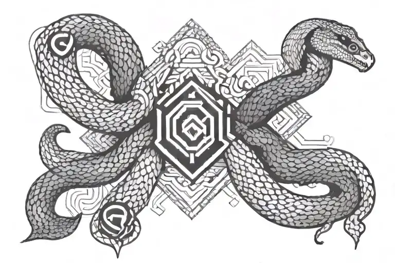 Snake In The Middle Back Down To Up