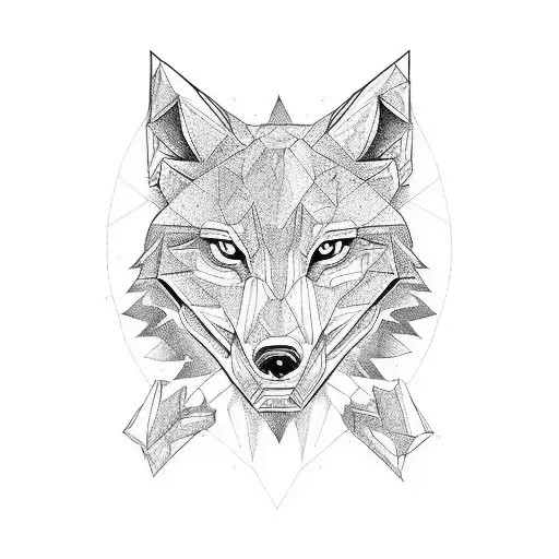 Geomatric Wolf Face
