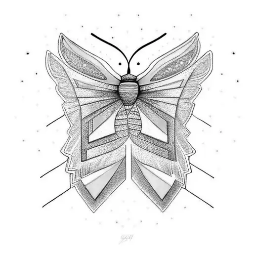 Moth Blue Green White