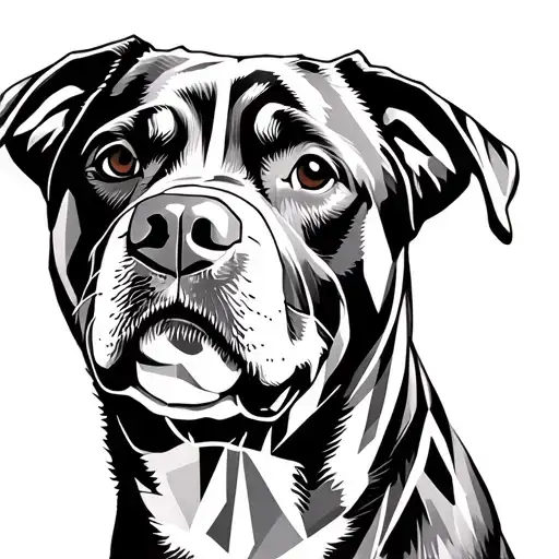 Rottweiler Geometric Design Inspired