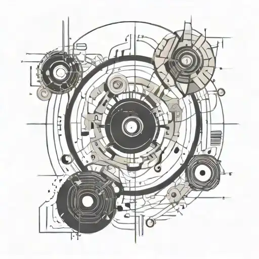 An Abstract Design Representing The Interconnectedness Of Music And Electricity