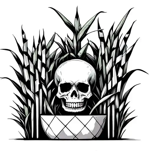 Skull And Sugar Cane Planter
