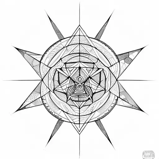 Geometry Lines With Scorpio Zodiac And Mandala