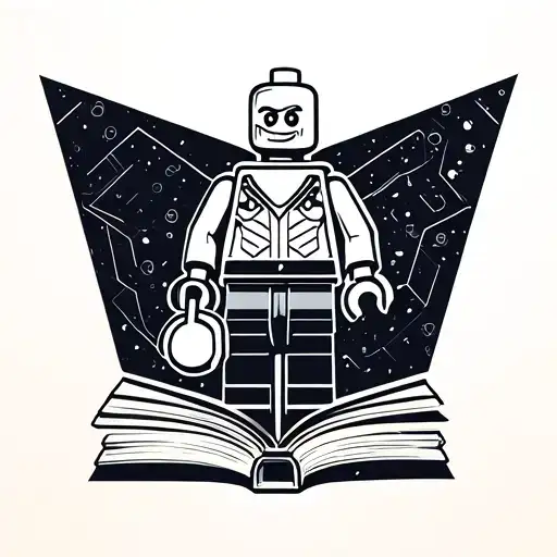 Science Book And Lego Man