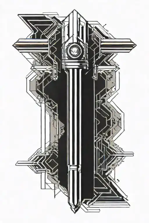 Star Wars Jedi Lightsaber Geometric Minimalist