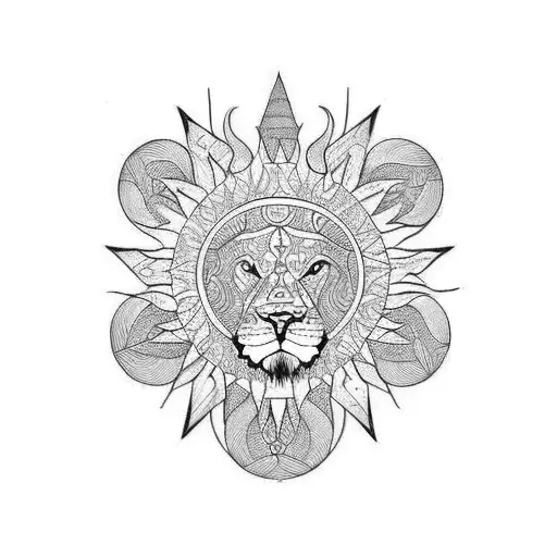 Lion Cross Sun