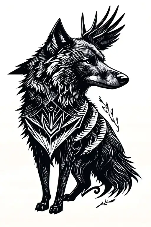 Bear Wolf Deer Crow