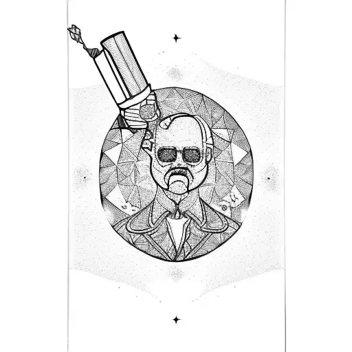 Yee Howdy Cowboy Molotov Cocktail Stained Glass