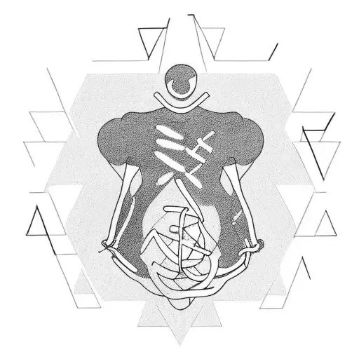 A Minimalist Tattoo Of A Successful Doctor Surrounded By Friends And Loved Ones