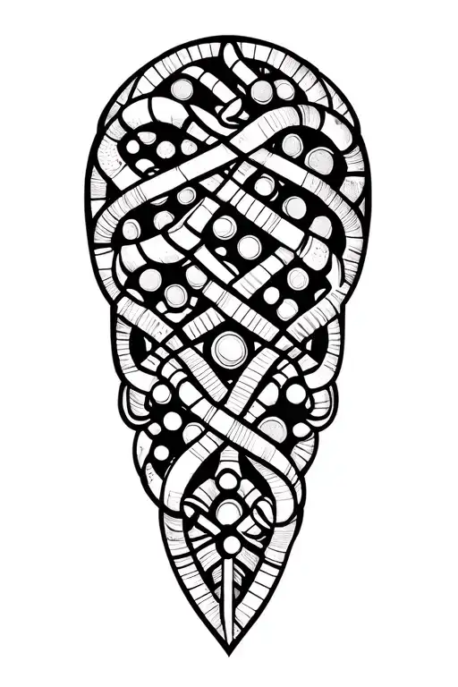 Dopamine And Serotonin Molecule Intertwined