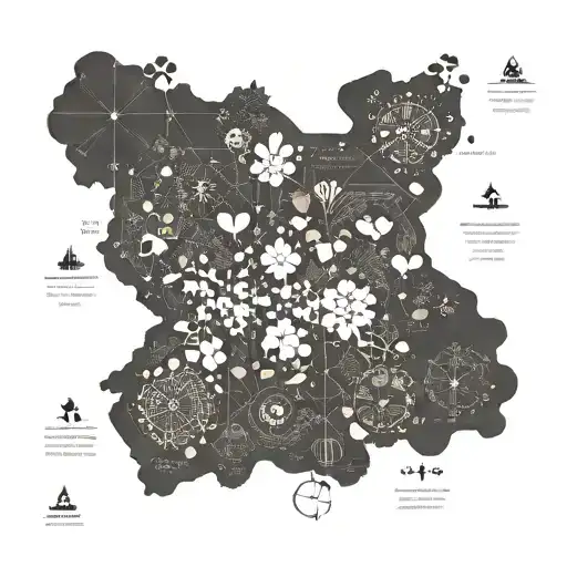 A Map Of The World With Each Marathon Location Marked By A Different Flower Native To That Region