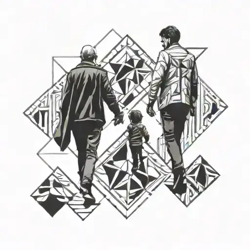 Father And Son Walking