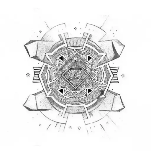 Aztec And Spanish Geometric Art