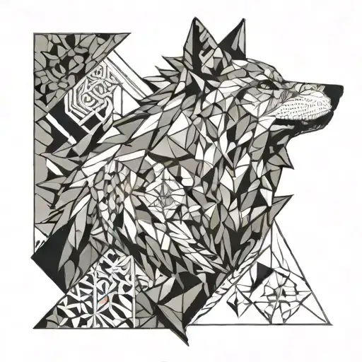 Puzzle Piece With Wolf Inside
