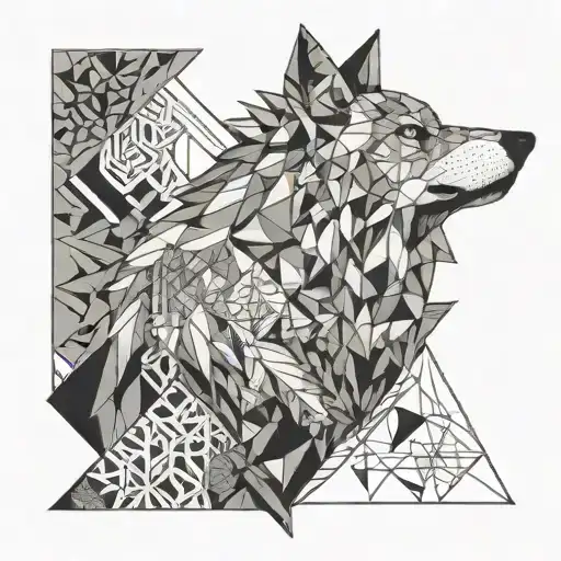Puzzle Piece With Wolf Inside