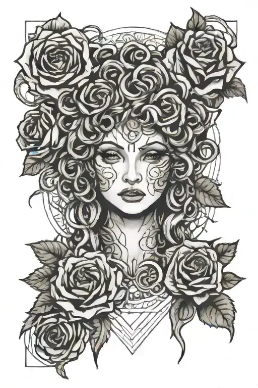 Medusa And Roses