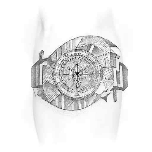 A Thick And A Thin Line Around The Wrist With An R In The Middle