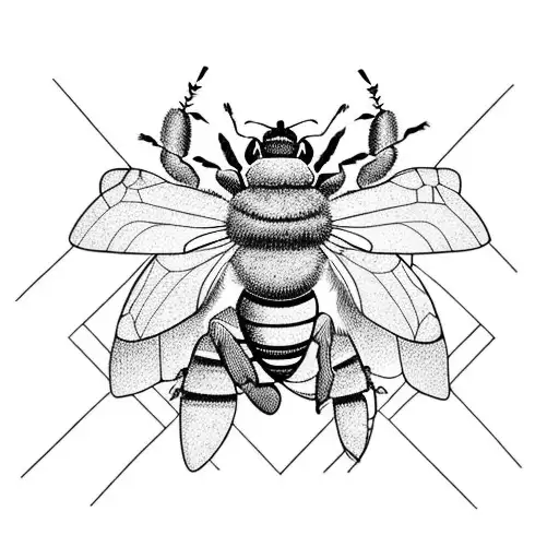 Large Key Ornate Bee Lotus Hand 3 Triangles