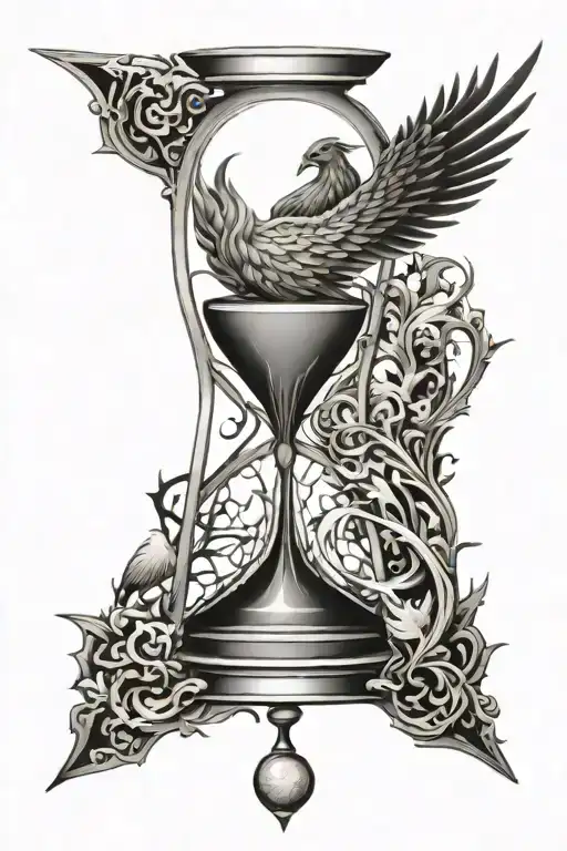 A Broken Hourglass That It Sands Creates A Phoenix