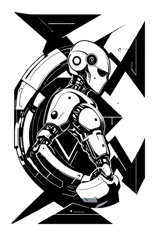 Cyber Robotics Science Including Saggitarious Star Sign