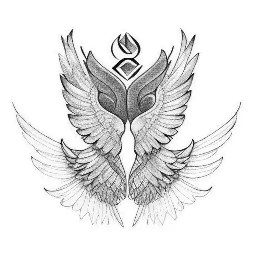 A Pair Of Wings From A Phoenix Bird