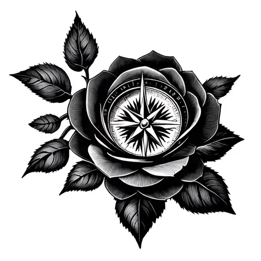 Compass With A Rose