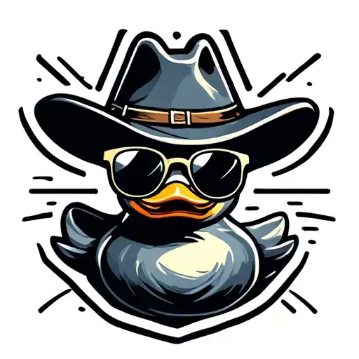 Cowboy Hat Rubber Duck With Sunglases