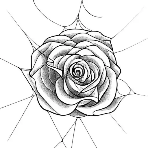 Spider Web And Roses
