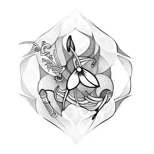 Snowdrop Flower And Capricorn Zodiac