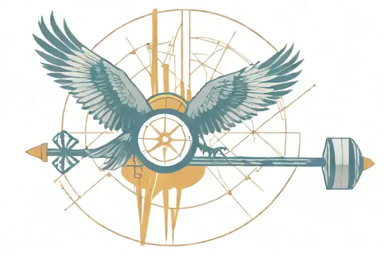 Hawk And Drum Sticks Crossed