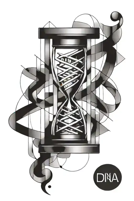 Hourglass And Dna Helix