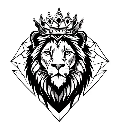 Lion Wearing A Crown
