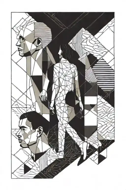 Abstract People Walking Away