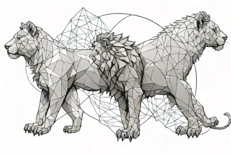 A Lion Protecting A Human Boy With Its Body