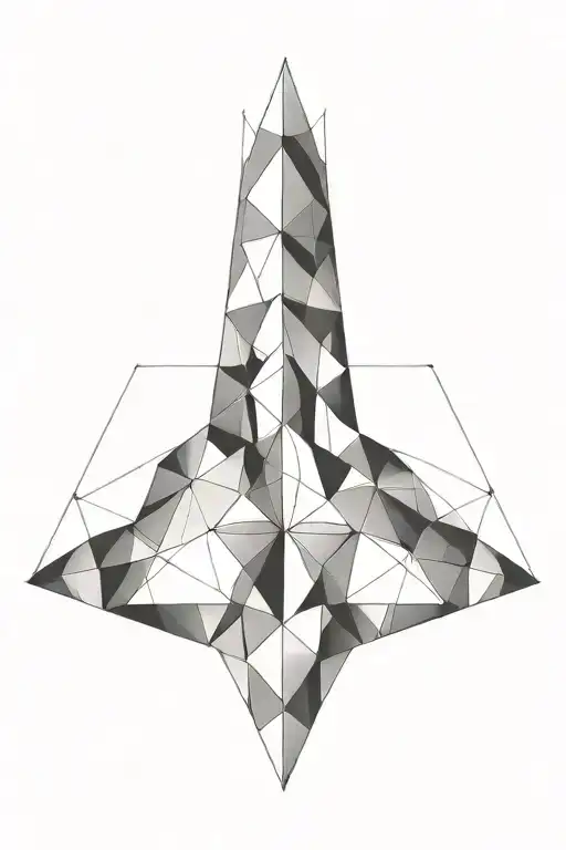 Symmetrical Shape Drawn Between Breast