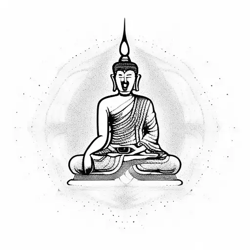 Large Inner Peace And Balance Theme With Buddha