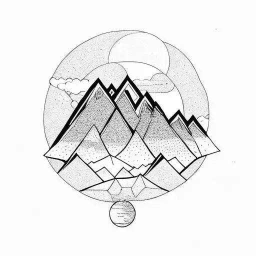 Mountain And Hiking Moon