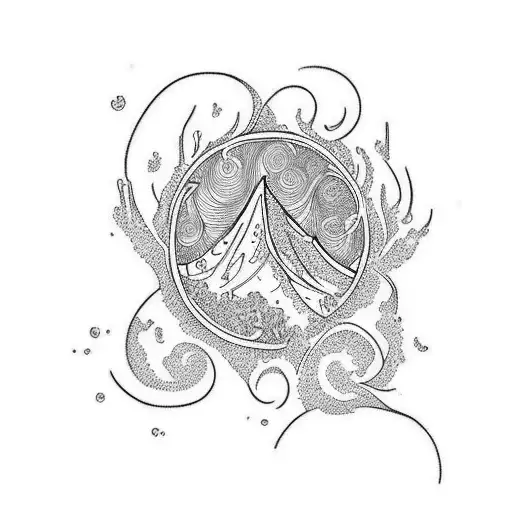 Delicate Small Tattoo Including Semicolon And Waves