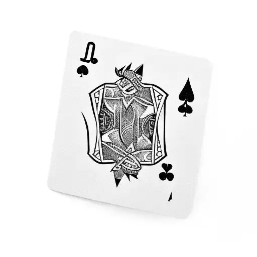 Poker Card Ripped In Half