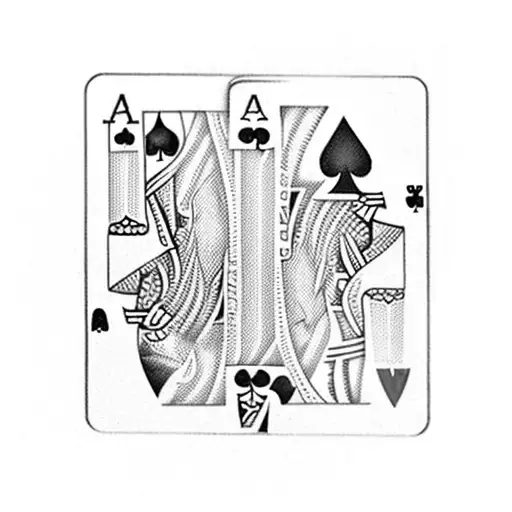 Poker Card Ace Of Hearts But The Card Is In The Middle From The Upside To The Down Side Ripped