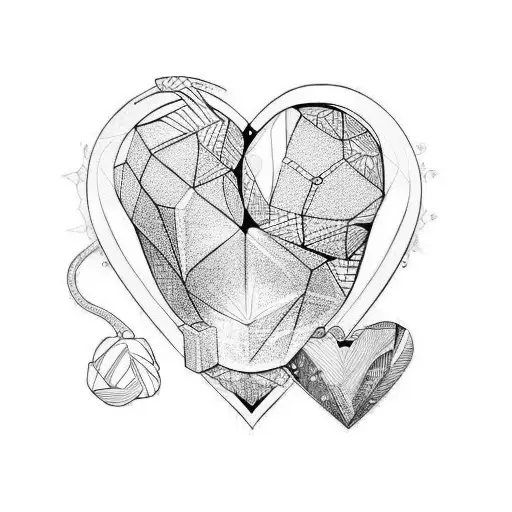 Line Art Heart In A Box