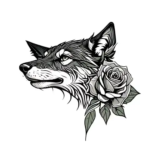 Wolf And Rose