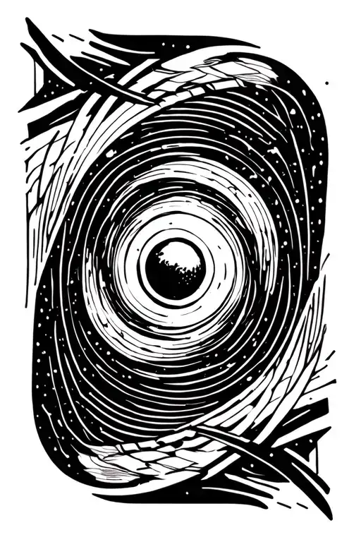 Space Black Hole Eating