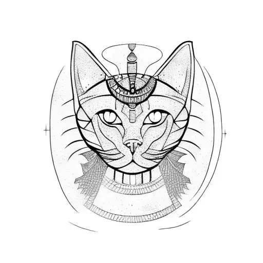 Demonic Egyptian God Bast Cat