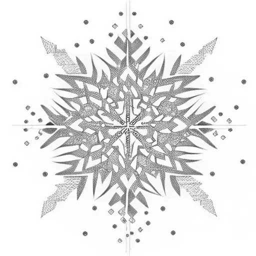 Snowboard Mountain Snowflake