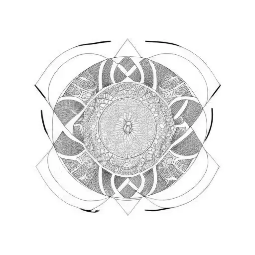 Three Curved Lines All Different Pattern