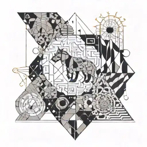 Bible Verse Lines And Dotes Animal And Abstract With A