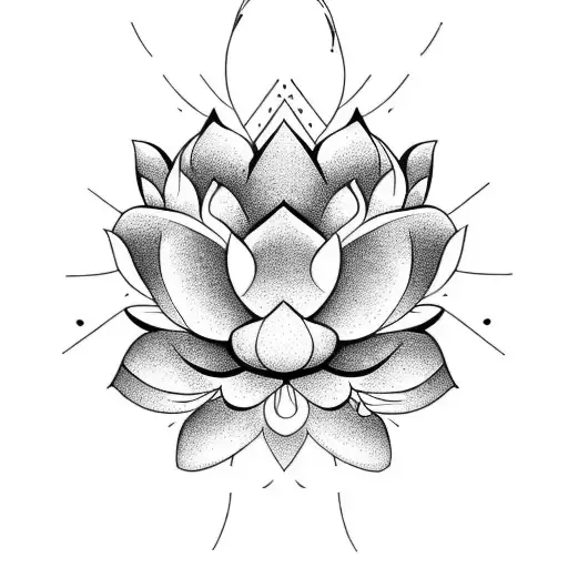 Lotus Flower With Skull
