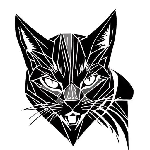 Villain Cat Silhouette Face