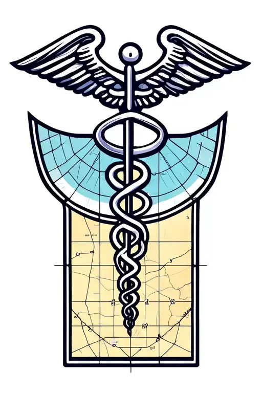 Nurse Symbol Combined With Martinique Map Symbolizing